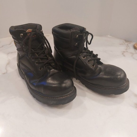 Brahma Gus Steel Toe Mens Work Leather Boots Black‎ Size 8.5EE main image 10